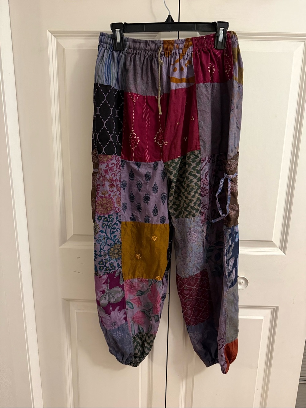 Women’s Patchwork Harem Pants in Multicolor NWOT